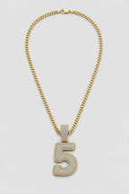Rope Chain with Number Pendant — variant — Gold-tone