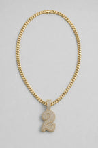 Rope Chain with Number Pendant — variant — Gold-tone