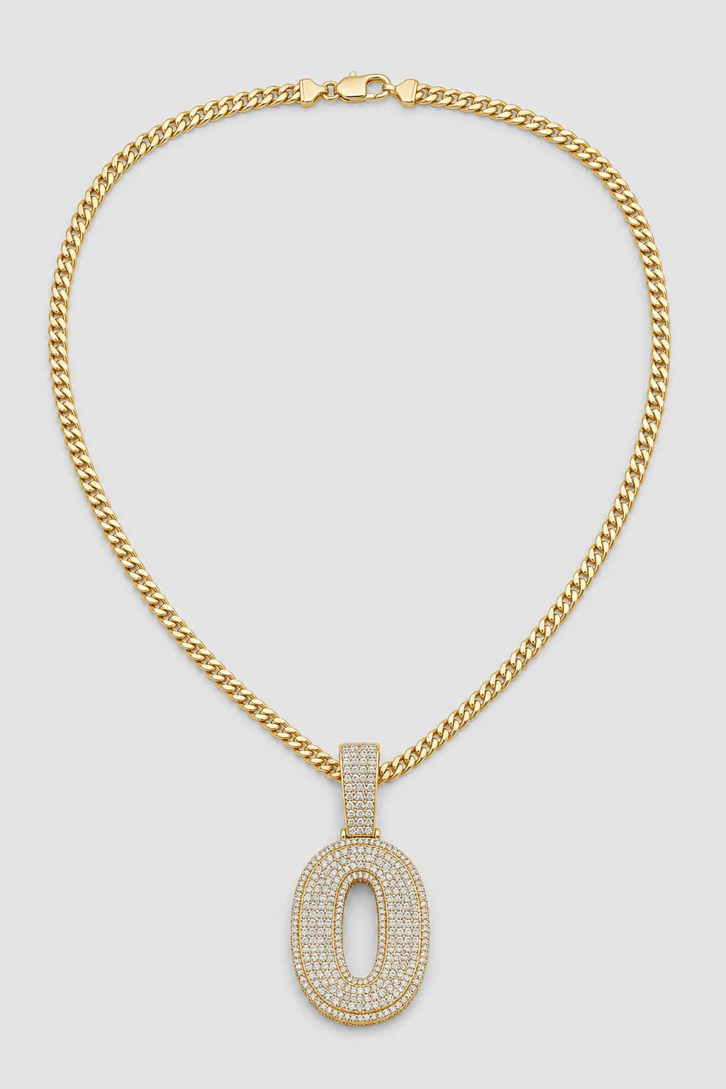 Rope Chain with Number Pendant — variant — Gold-tone