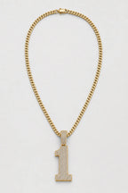Rope Chain with Number Pendant — variant — Gold-tone
