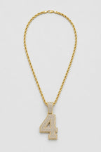 Rope Chain with Number Pendant — variant — Gold-tone