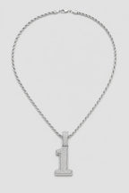 Rope Chain with Number Pendant — variant — Silver-tone