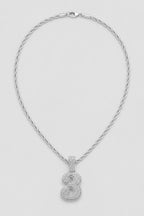 Rope Chain with Number Pendant — variant — Silver-tone