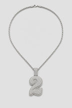 Rope Chain with Number Pendant — variant — Silver-tone