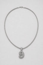 Rope Chain with Number Pendant — variant — Silver-tone