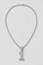 Rope Chain with Number Pendant — variant — Silver-tone