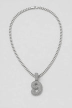 Rope Chain with Number Pendant — variant — Silver-tone