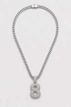 Rope Chain with Number Pendant — variant — Silver-tone
