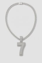 Rope Chain with Number Pendant — variant — Silver-tone
