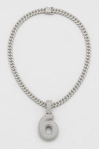 Rope Chain with Number Pendant — variant — Silver-tone