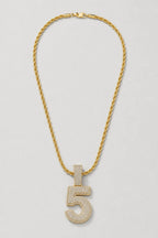 Rope Chain with Number Pendant — variant — Gold-tone