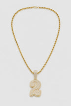 Rope Chain with Number Pendant — variant — Gold-tone