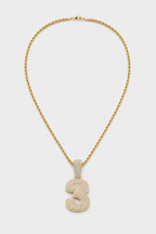 Rope Chain with Number Pendant — variant — Gold-tone