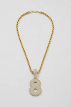 Rope Chain with Number Pendant — variant — Gold-tone