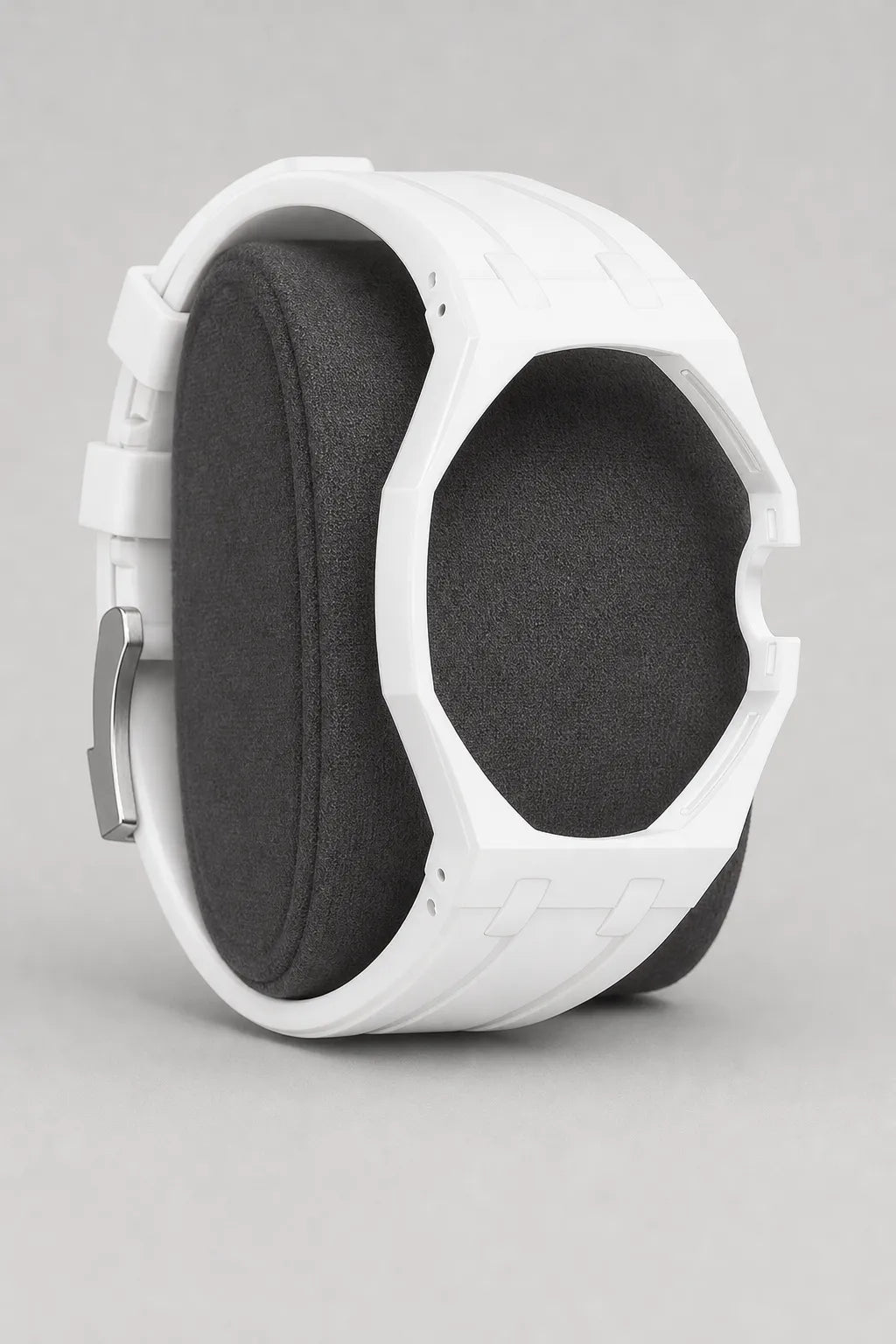 Royal Pop Strap — Silicone Replacement Band — White - 12 — on a display cushion
