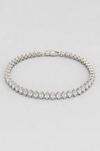 Marquise Tennis Bracelet — Main - silver-tone marquise CZ line — product view