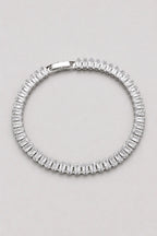 Baguette Tennis Bracelet — White A — product view