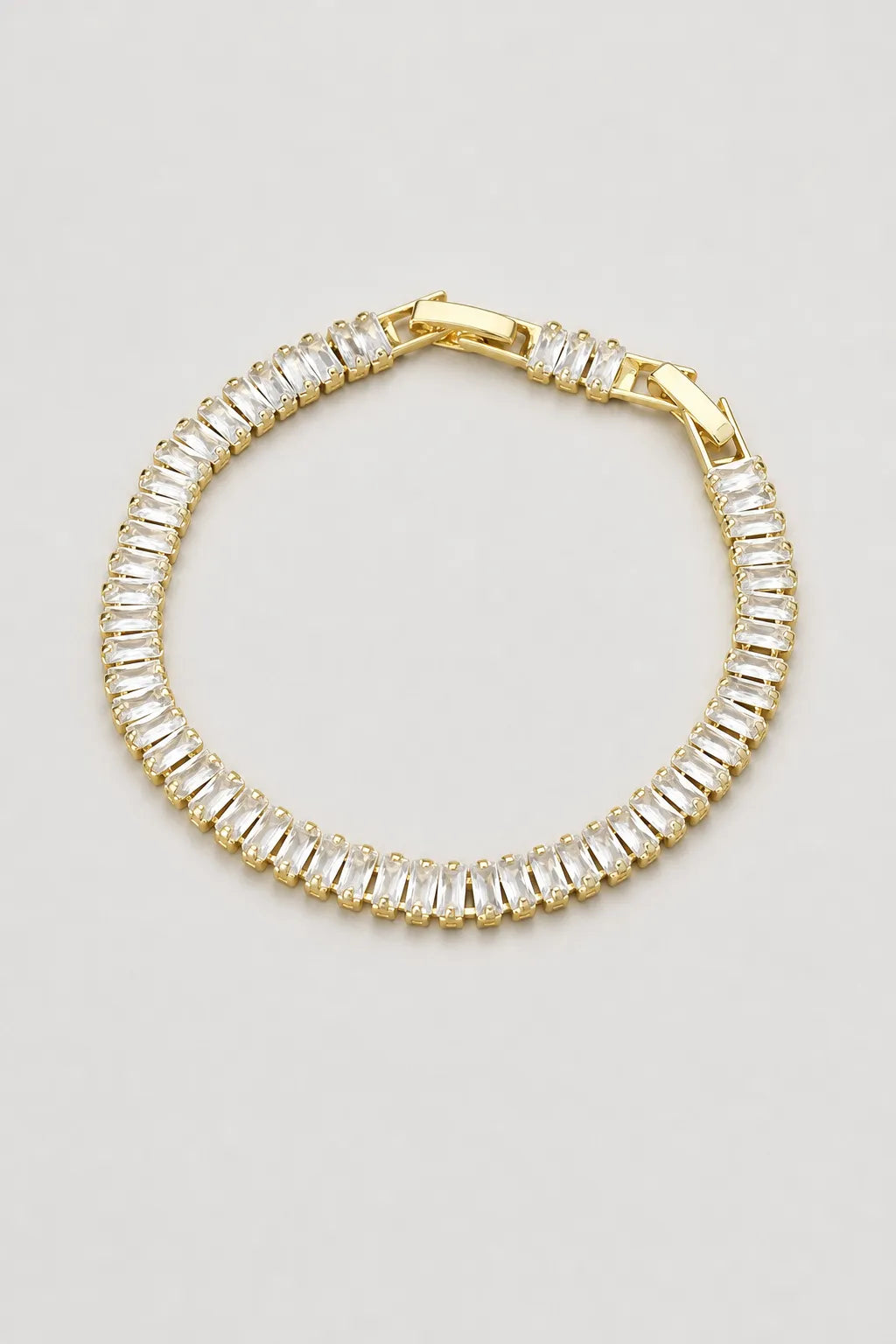 Baguette Tennis Bracelet — White C — colour variant