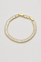 Baguette Tennis Bracelet — White C — colour variant