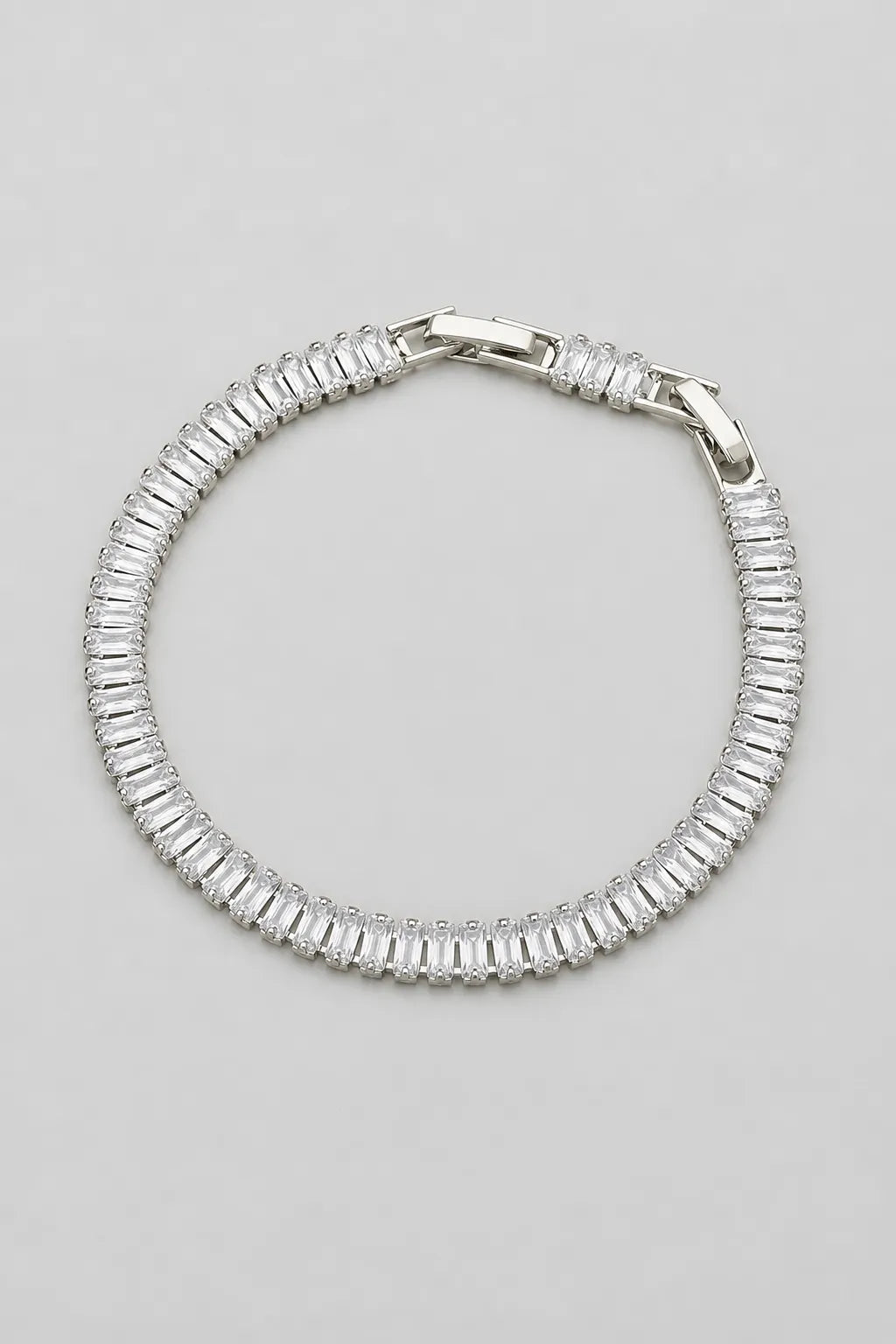Baguette Tennis Bracelet — White B — colour variant
