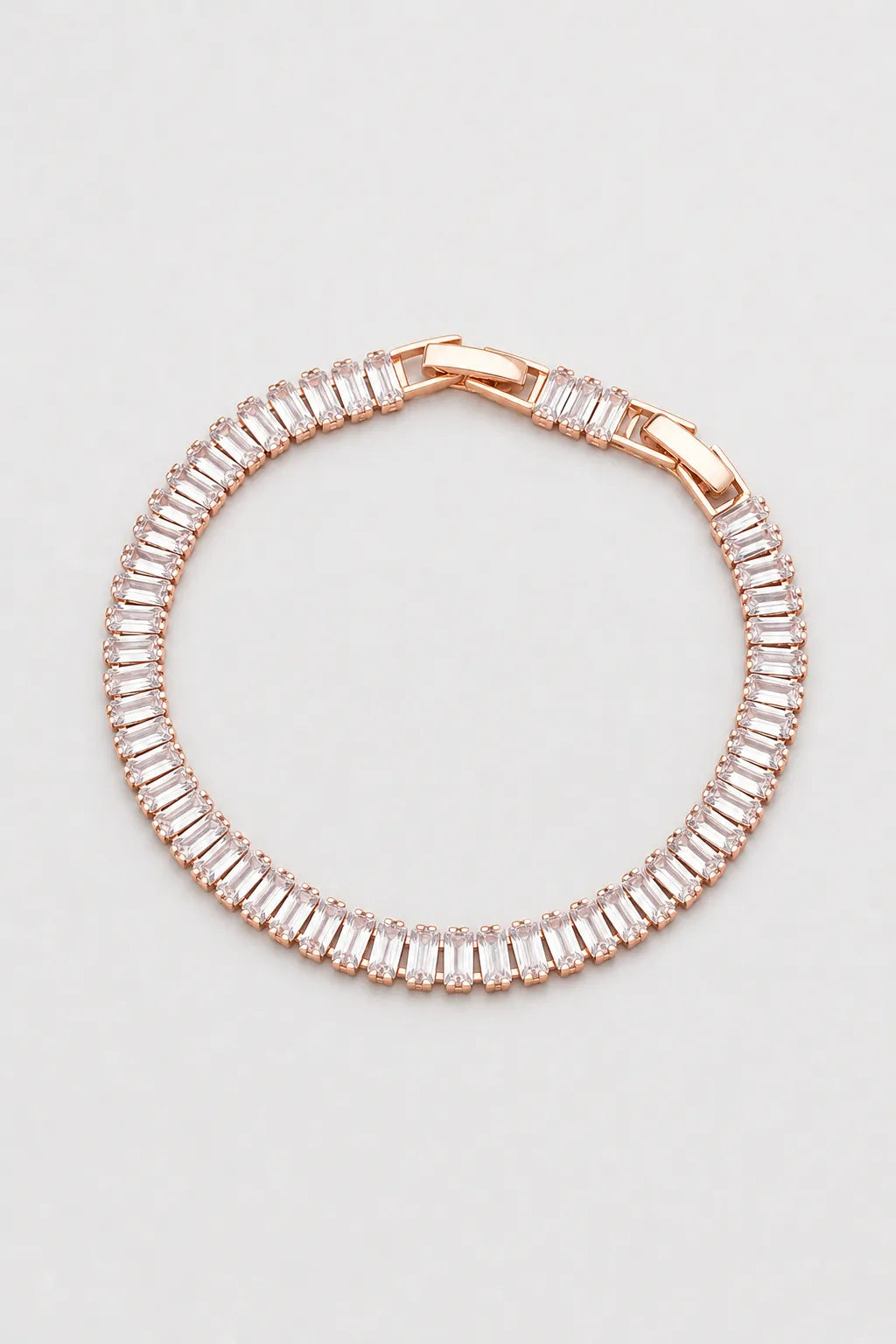 Baguette Tennis Bracelet — Rose gold B — colour variant