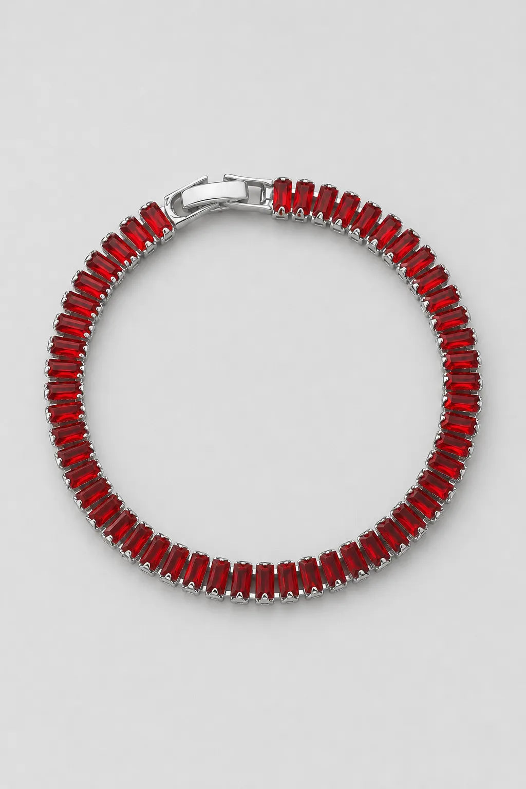 Baguette Tennis Bracelet — Red A — colour variant