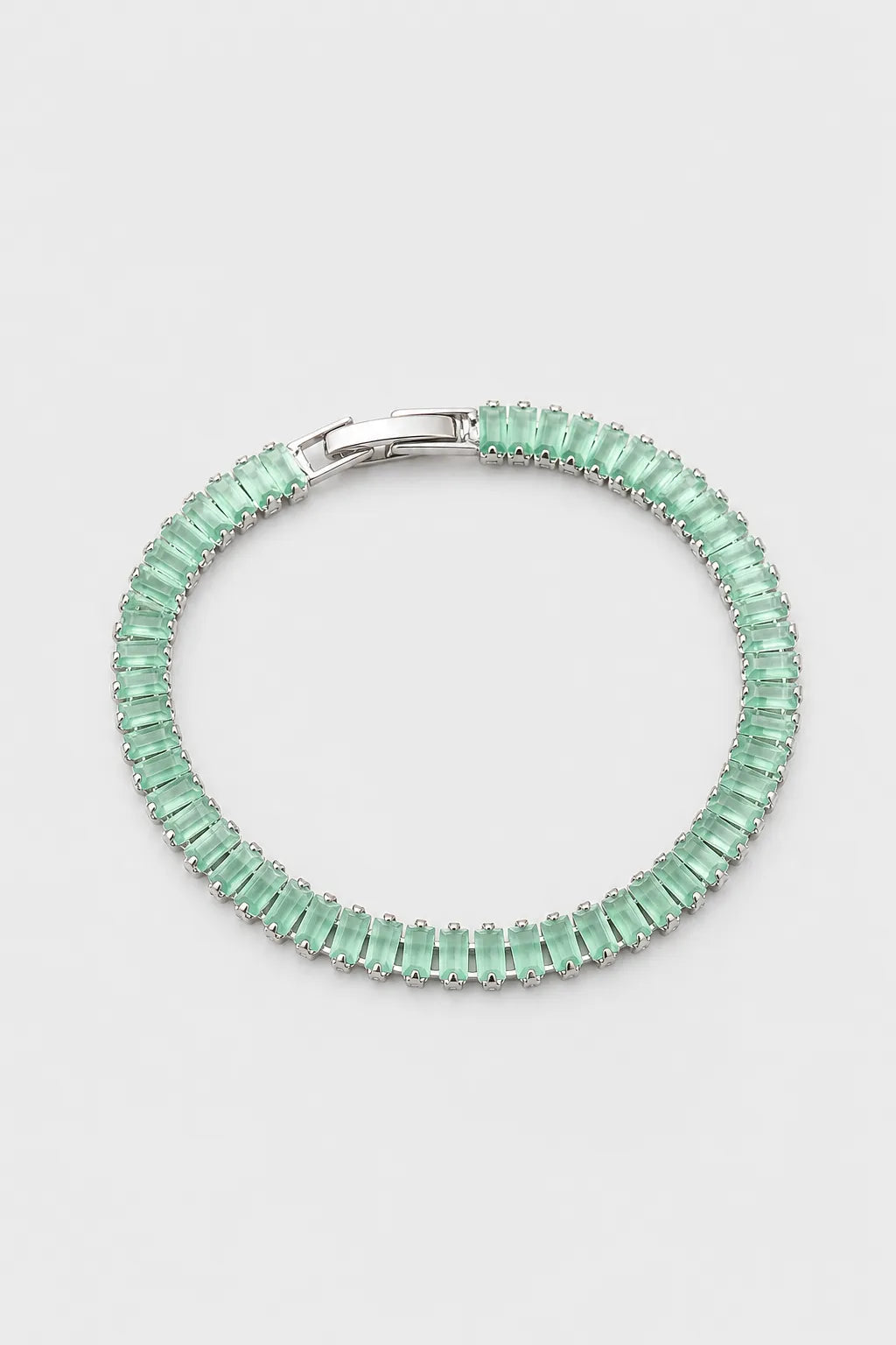 Baguette Tennis Bracelet — Green A — colour variant