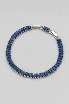 Baguette Tennis Bracelet — Royal blue B — colour variant