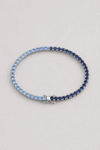 Two Tone Tennis Bracelet — Main — two tone blue tennis bracelet — product view