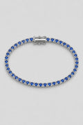 Blue Tennis Bracelet — 3mm — sapphire-blue stones — product view