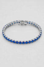 Blue Tennis Bracelet — 4mm — sapphire-blue stones — colour variant