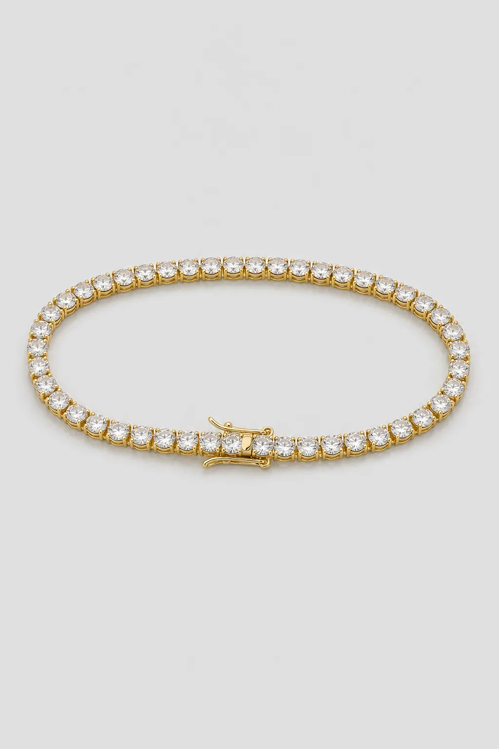 6mm Tennis Bracelet — Gold-tone 6mm tennis bracelet — product view