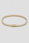 6mm Tennis Bracelet — Gold-tone 6mm tennis bracelet — product view