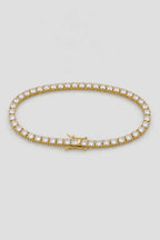 6mm Tennis Bracelet — Gold-tone 6mm tennis bracelet — product view