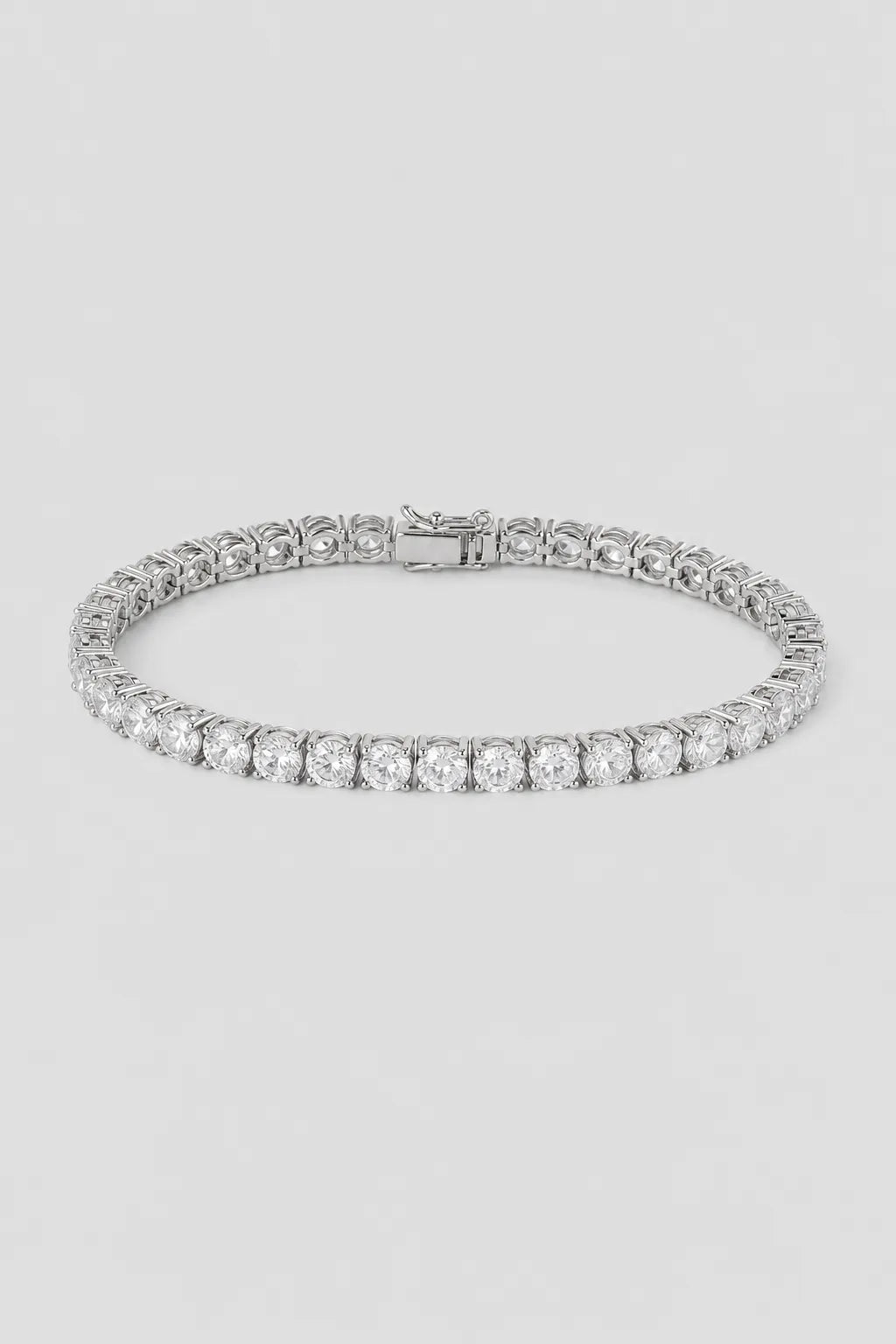 6mm Tennis Bracelet — Silver-tone 6mm tennis bracelet — colour variant