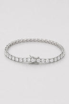 5mm Tennis Bracelet — 5mm tennis bracelet — silver-tone — colour variant