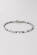 3mm Tennis Bracelet — 3mm tennis bracelet — silver-tone — product view