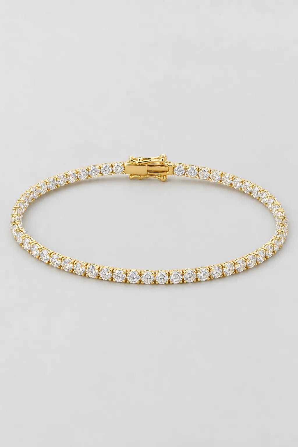 3mm Tennis Bracelet — 3mm tennis bracelet — gold-tone — colour variant