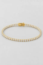 3mm Tennis Bracelet — 3mm tennis bracelet — gold-tone — colour variant