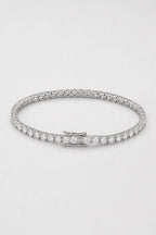 4mm Tennis Bracelet — 4mm silver-tone tennis bracelet — primary — product view