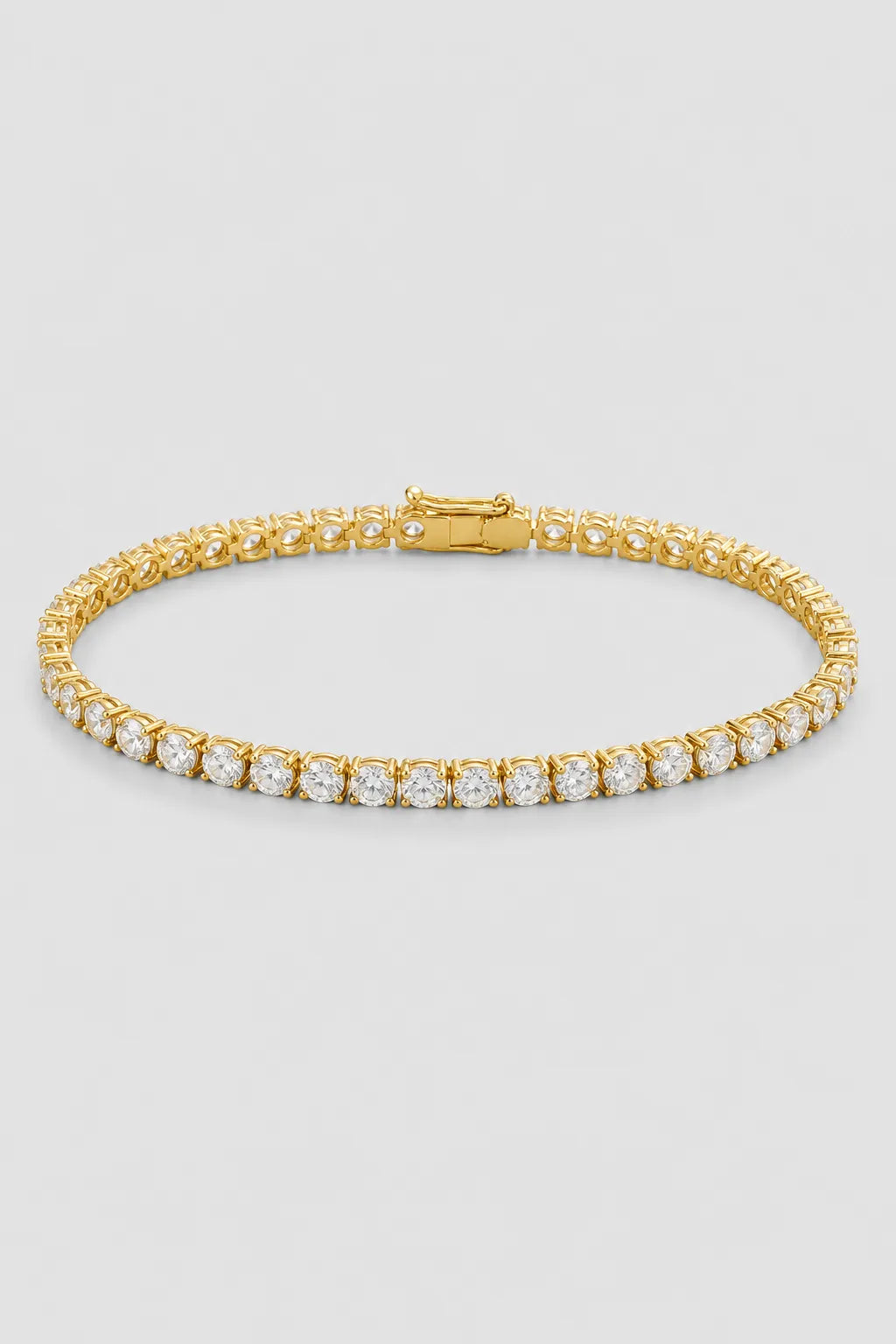 4mm Tennis Bracelet — 4mm gold-tone tennis bracelet — alternate — colour variant