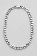 12mm silver cuban link chain — Silver-tone — presentation