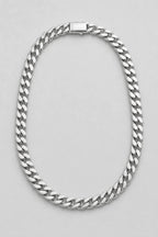 12mm silver cuban link chain — Silver-tone — presentation