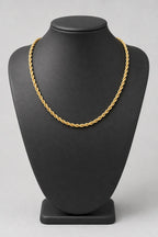 3mm gold rope chain — Gold-tone — stand