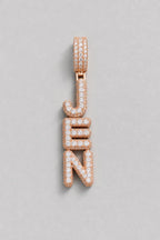 vertical name chain — Rose gold-tone — pendant only