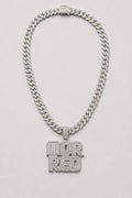baguette name chain — Silver-tone — presentation