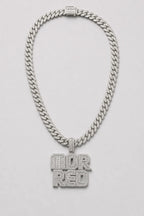baguette name chain — Silver-tone — presentation