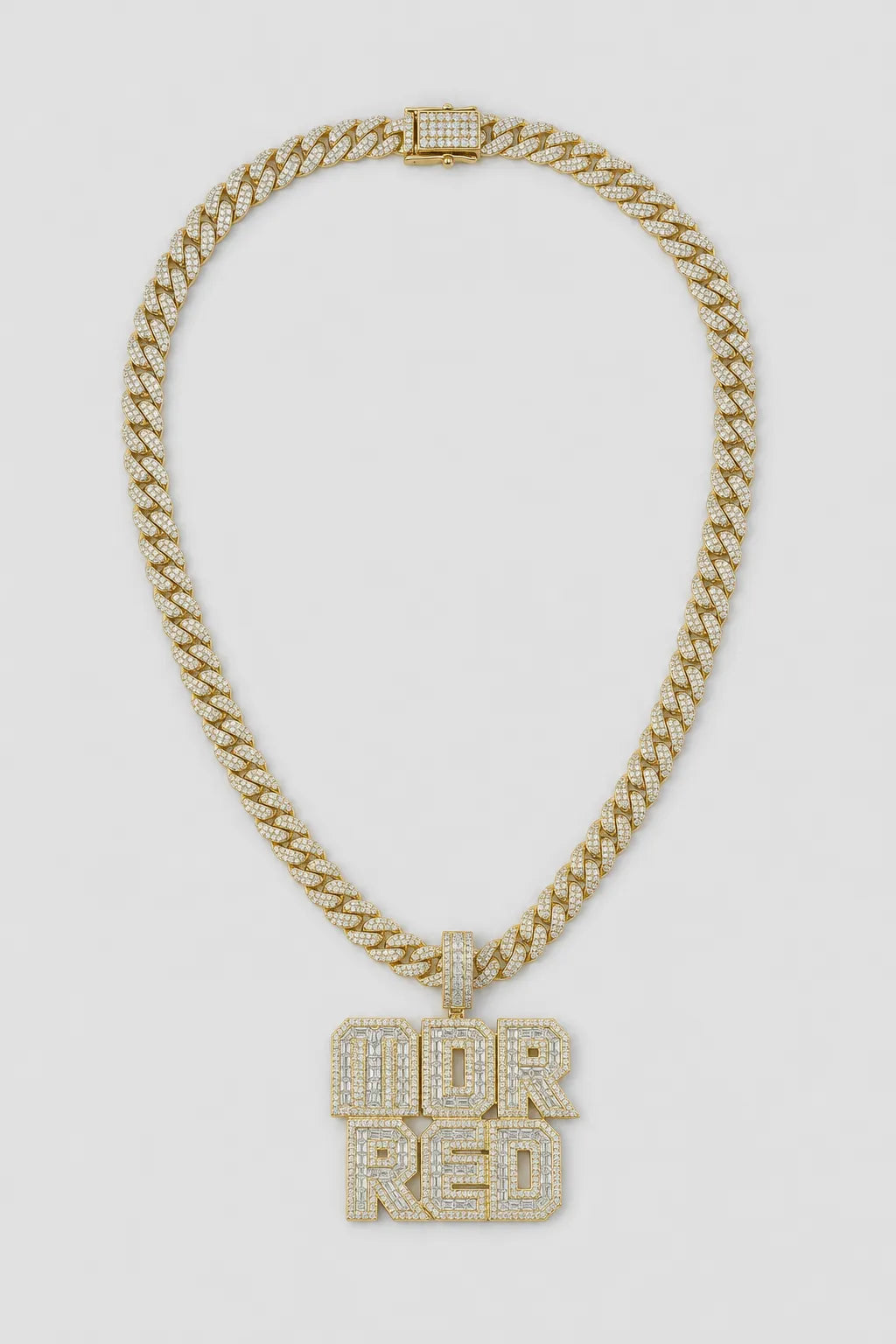 baguette name chain — Gold-tone — colour