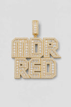 baguette name chain — Gold-tone — pendant only