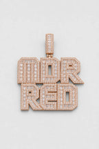 baguette name chain — Rose gold-tone — pendant only